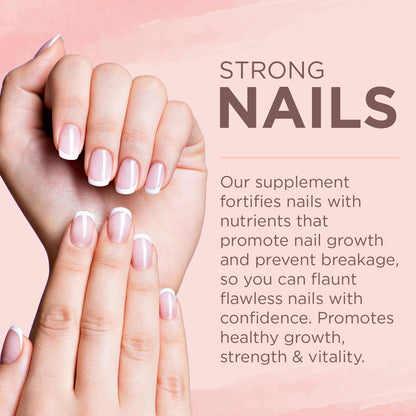 Hair Skin & Nails Vitamins 5000mcg Biotin with Collagen & Hyaluronic Acid – 120 Softgels