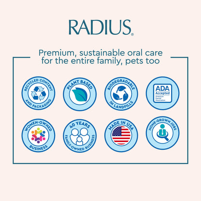 Radius Sponge Dental Floss Vanilla Mint 55 Yards – 2 Pack (Vegan, Non-Toxic)