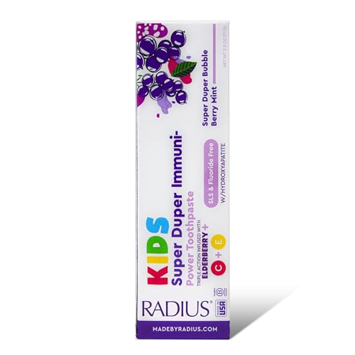RADIUS Kids Immunity Toothpaste 3-Pack | Super Duper Bubble Berry Mint 2.5 oz