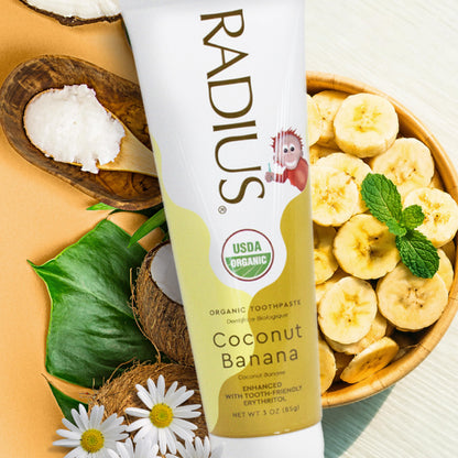 Radius USDA Kids Organic Toothpaste - Coconut Banana 3 oz (Pack of 1)