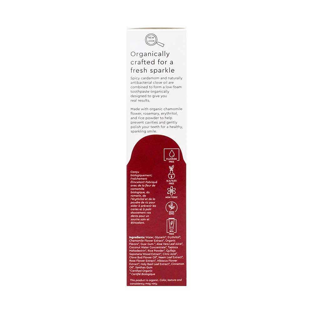 RADIUS Toothpaste Clove Cardamom – 3 oz, USDA Organic, Non-Toxic, Gluten-Free | Pack of 3