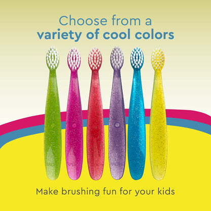 RADIUS Totz Toothbrush - Extra Soft Toddler Toothbrushes (18 Months+), BPA Free & ADA Accepted - Pack of 3