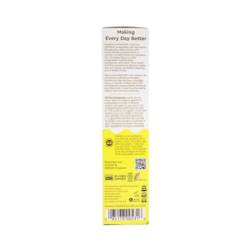 RADIUS USDA Organic Kids Toothpaste Coconut Banana 3oz – 6 Pack