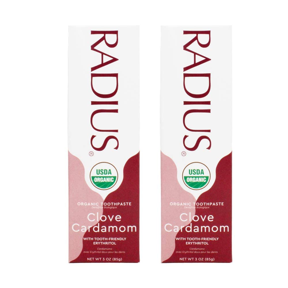 RADIUS USDA Organic Toothpaste 3oz – Clove Cardamom (Pack of 2)