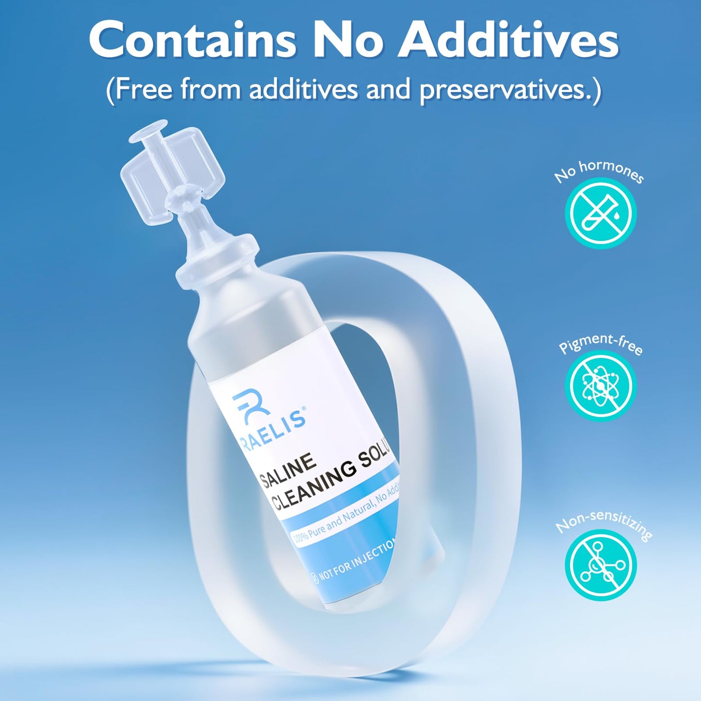 RAELIS Saline Solution 300ml (60 x 5ml) – Multipurpose Household Use