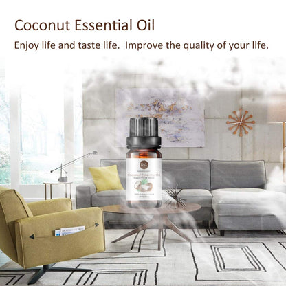 Rainbow Abby 2-Pack Coconut Essential Oil – Pure, Undiluted, Therapeutic Grade (2x10 mL)