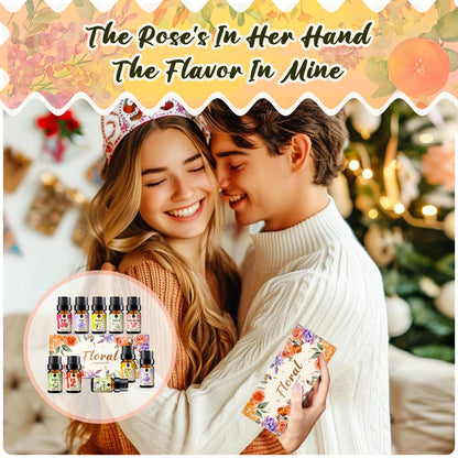 RAINBOW ABBY Floral Essential Oils Set - 10 Floral Scents, 5ml Bottles for Candle & Soap Making