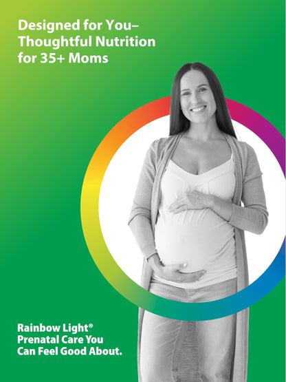 Rainbow Light 35+ Mom & Baby Multivitamin – Prenatal Vitamins, High Potency, Vegetarian, 60 Count