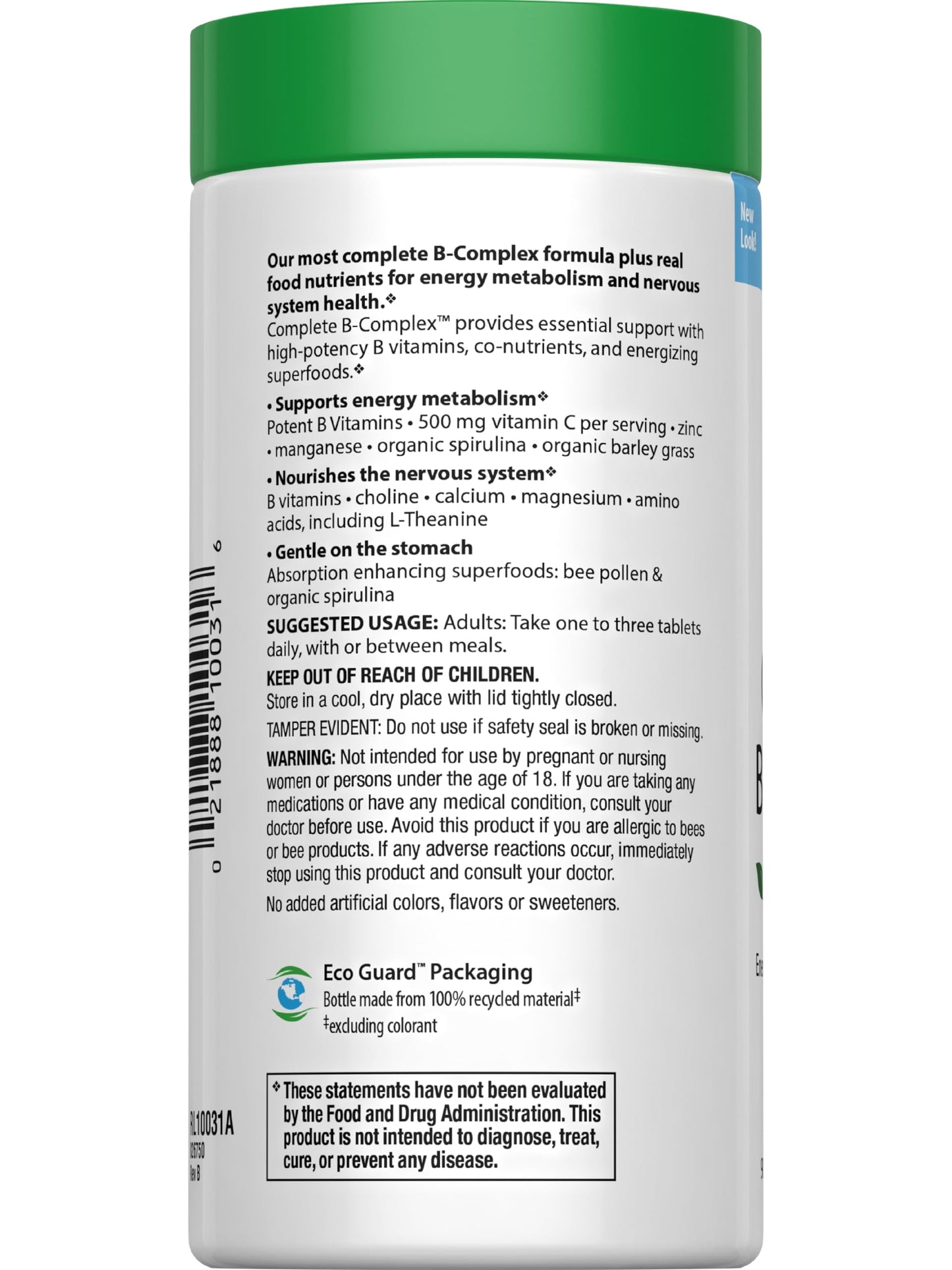 Rainbow Light Complete B-Complex, 90 Count – Energy and Nervous System Support