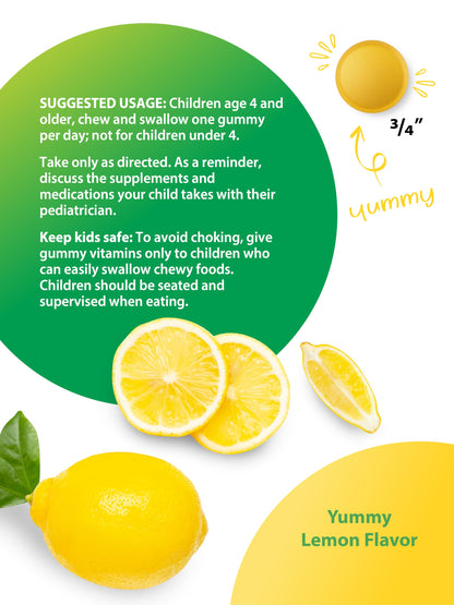 Rainbow Light Kids Sunny Gummies Vitamin D3 1000 IU – 60 Count, Assorted Fruit