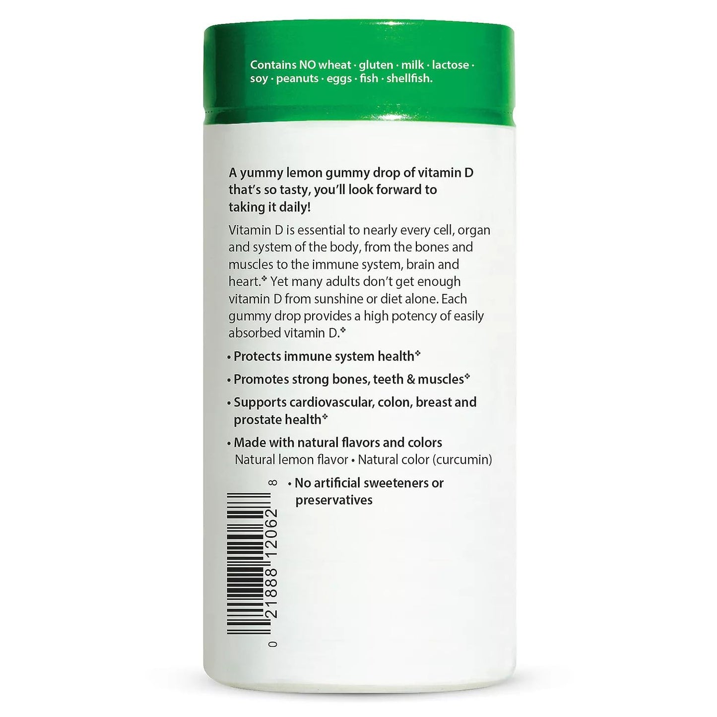 Rainbow Light Sunny Gummies Vitamin D3 1000 IU – Supports Bones, Muscles & Immunity | Gluten-Free, Soy-Free, Sour Lemon 50 Gummies