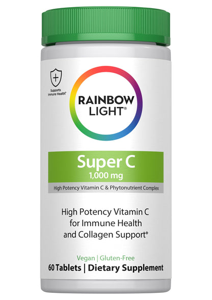 Rainbow Light Super C 1000 mg – Vitamin C Supplement (60-Count)