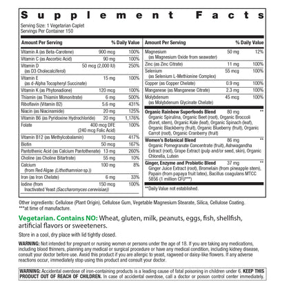 Rainbow Light Women's One Multivitamin – 150 Caplets | Energy & Immune Support