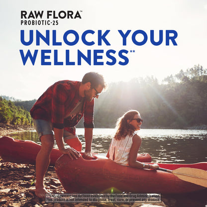 Raw Flora Probiotics with Prebiotics – 30B CFU, 33 Daily Capsules | Vegan, Non-GMO & Gluten Free