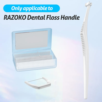 RAZOKO Disposable Snap-On Flosser Refill Heads – 180 Count | Fits RAZOKO Dental Floss Handle