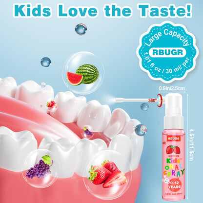 RBUGR Kids Oral Spray – 3 Flavors, 90ml, Fluoride-Free