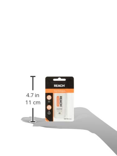 Reach Dentotape Waxed Dental Floss – Extra Wide Cleaning Surface, Unflavored, 100 Yards (Pack of 5)