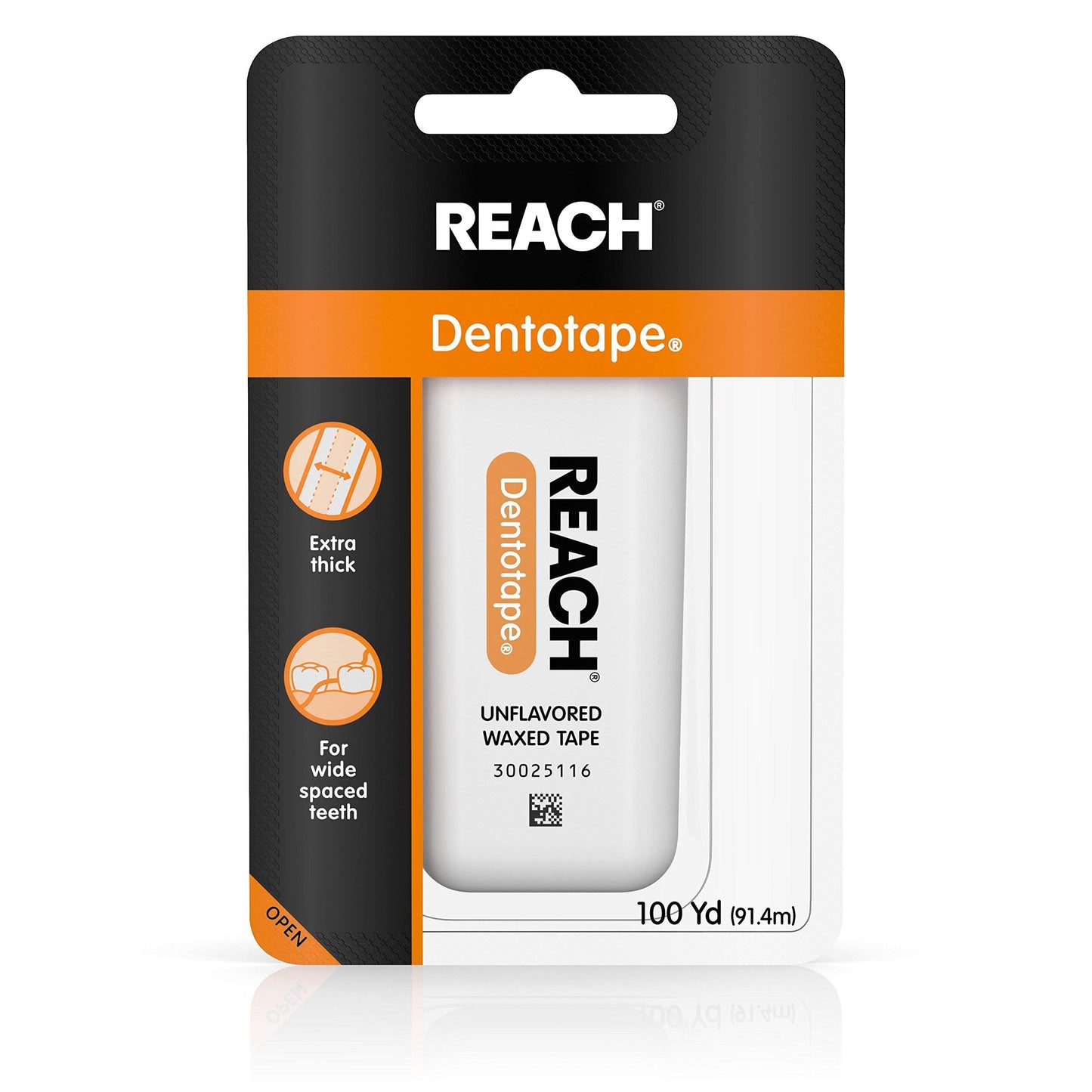 Reach Dentotape Waxed Tape – Unflavored, 100 Yards, Pack of 2