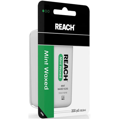 REACH Mint Waxed Floss – 200 Yards (Pack of 2) | Mint Floss for Interdental Cleaning