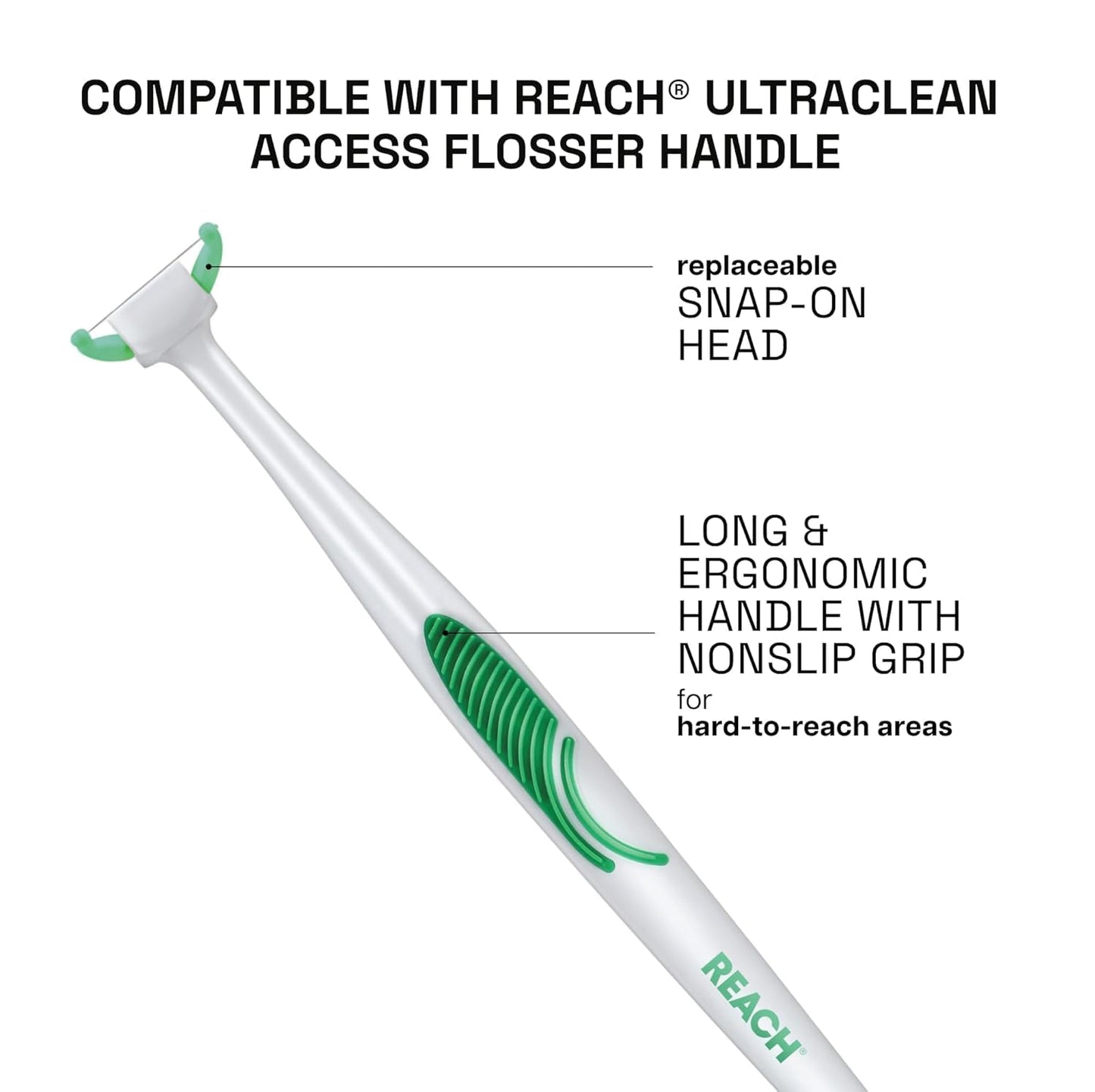 REACH Ultraclean Access Flossers Refill Heads - Fresh Mint, 28 Heads (Pack of 4)