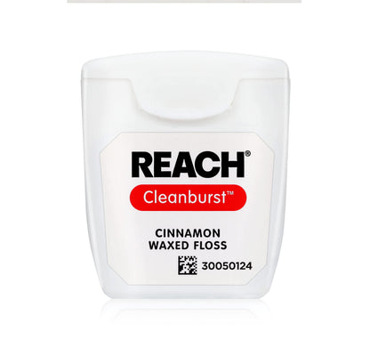 Reach Waxed Dental Floss – Cleanburst Cinnamon, 55 Yards (Pack of 4)