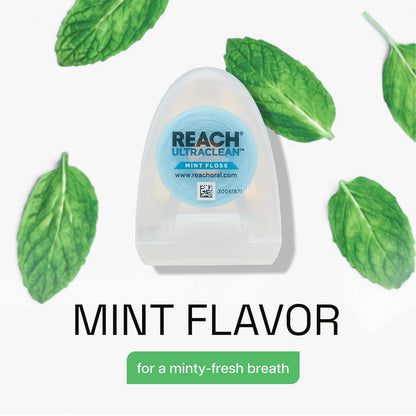REACH Ultraclean Dental Floss – Mint-Flavored, 7-Pack (30 Yards Each)