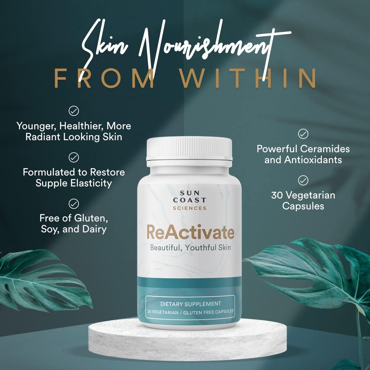 Vitalifi ReActivate Skin Health Formula by Dr. Rosenberg – 30 Count (Pack of 3)