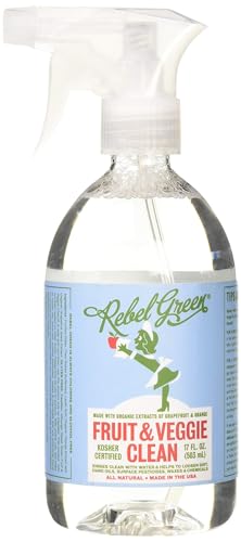 Rebel Green Cleaner Spray Veggie & Fruit – 16 oz | Natural Produce Wash
