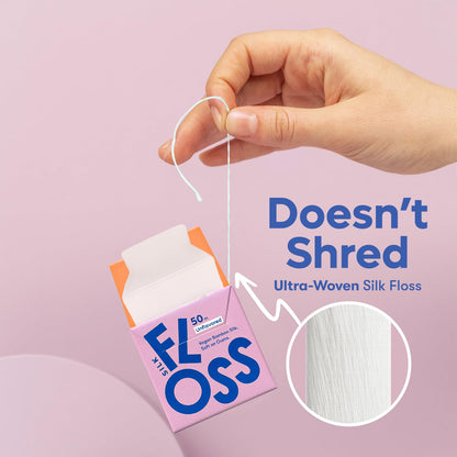 Vegan Bamboo Silk Floss - Plastic Free Zero Waste Dental Floss | 55yds Mint