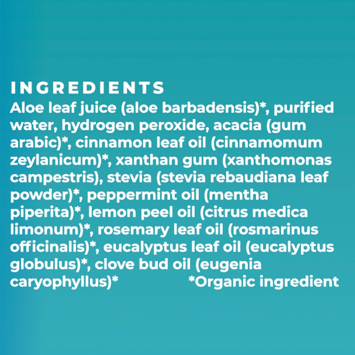 Essential Oxygen Cinnamint Mouthwash – Organic, Alcohol-Free, Whitening 16 oz