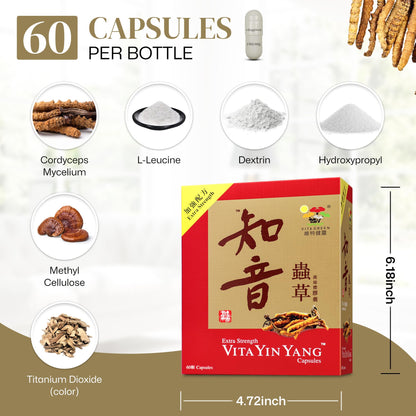 Vita Green Yin Yang Cordyceps Mycelium – Respiratory Wellness & Energy (60 Capsules)