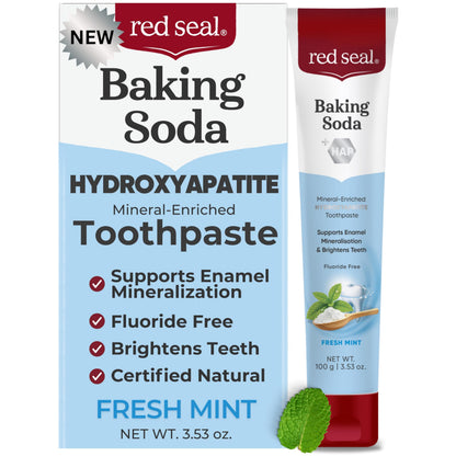 Red Seal Hydroxyapatite Toothpaste – Fluoride Free, NATRUE Natural