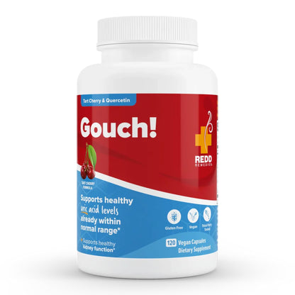 Redd Remedies Gouch! — Joint & Uric Acid Support with Tart Cherry & Quercetin | 120 Vegan Capsules