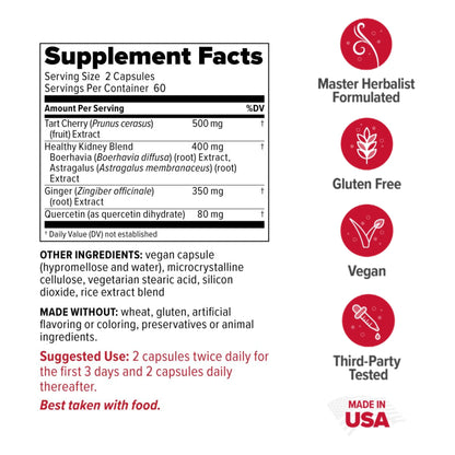 Redd Remedies Gouch! — Joint & Uric Acid Support with Tart Cherry & Quercetin | 120 Vegan Capsules