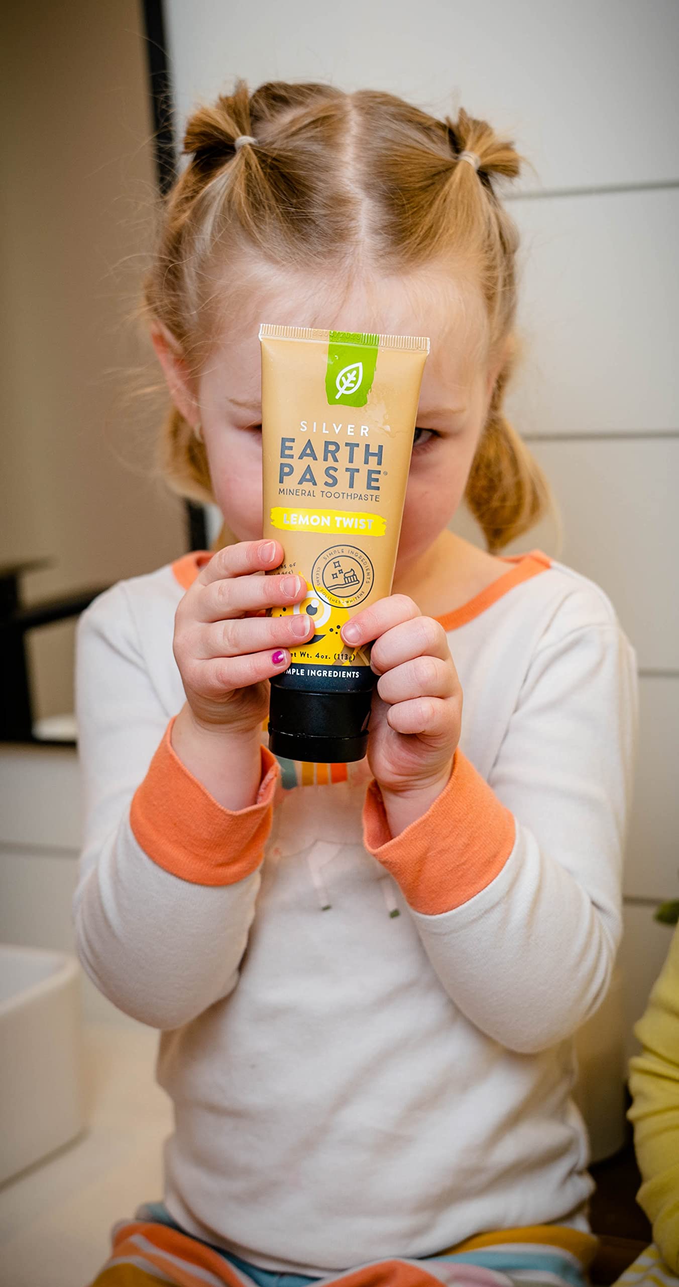 Redmond Earthpaste with Silver - Natural Non-Fluoride Toothpaste, 4 oz Lemon Twist