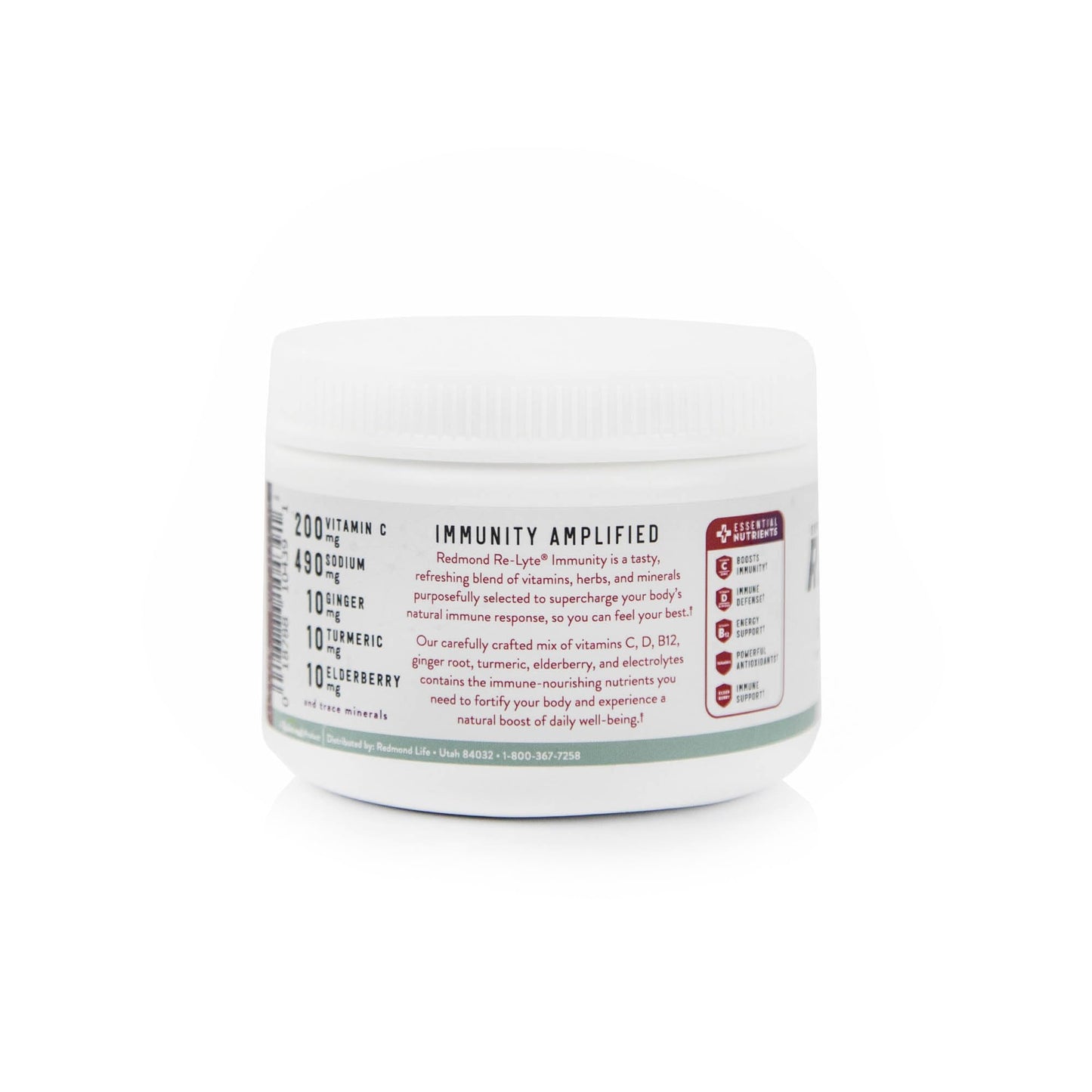 REDMOND Re-Lyte Immunity Multivitamin Supplement Mix – Blackberry Flavor