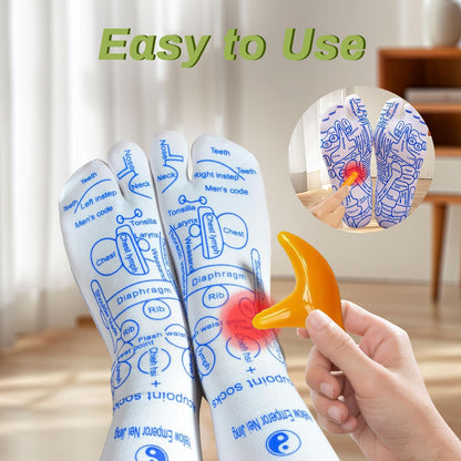 Reflexology Socks with Massage Tool – Acupressure Socks for Fatigue Relief & Circulation (Small Size)
