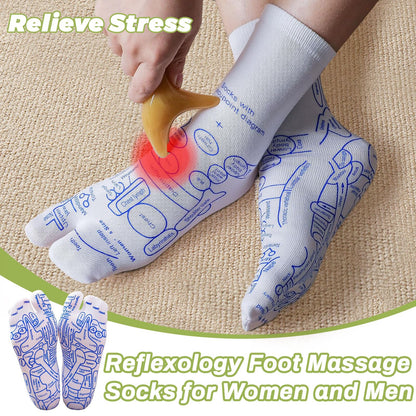 Reflexology Socks with Massage Tool – Acupressure Socks for Fatigue Relief & Circulation (Small Size)