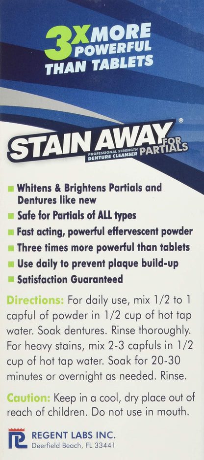 Regent Labs Stain Away Professional Strength Denture Cleanser for Partials, 8.4 Ounce