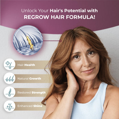 PUREHEALTH RESEARCH ReGrow - Hair Growth Vitamins with Saw Palmetto, Biotin, Collagen (60 Capsules)
