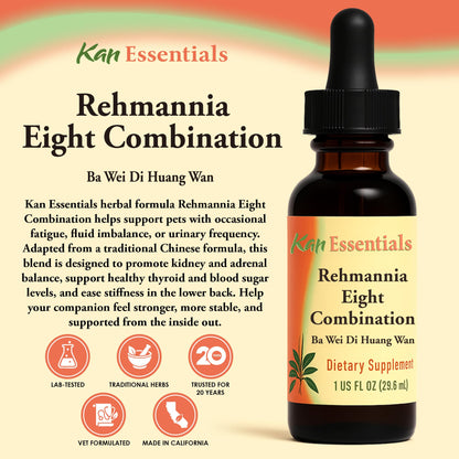 Kan Herbs Rehmannia Eight – Chinese Herbal Blend for Dogs & Cats | Kidney Health & Vitality