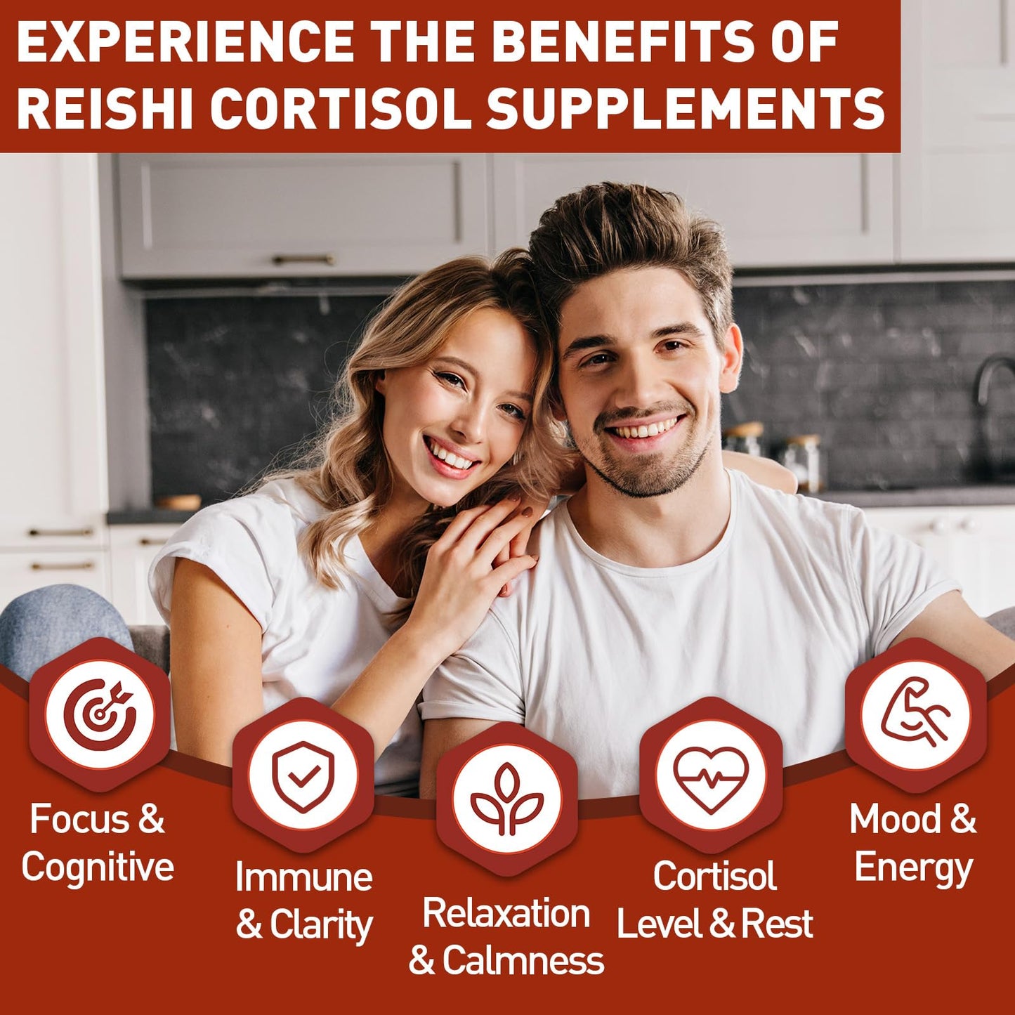 Reishi Mushroom Gummies - Cortisol Support, Relaxation & Immunity | Vegan (60 Gummies)
