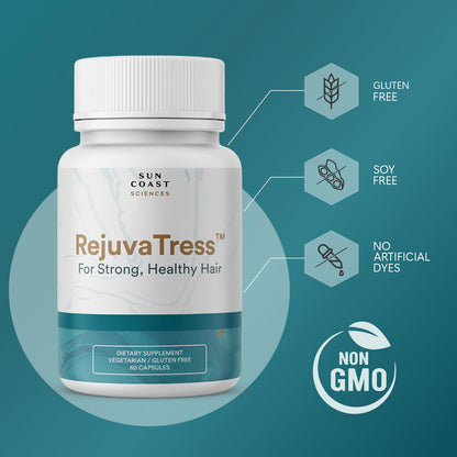 SUN COAST SCIENCES RejuvaTress Hair Support Supplement for Women | 60 Capsules