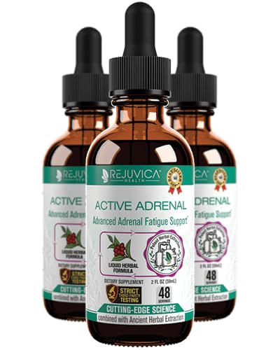Rejuvica Health Active Adrenal - Advanced Adrenal Support Tincture - Liquid for Easy Absorption