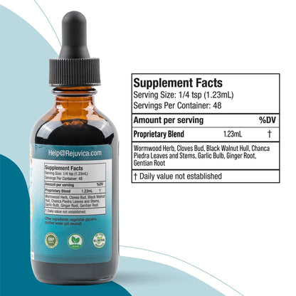 Rejuvica Health IntestiClear – Advanced Herbal Intestinal Cleanse (Liquid Tincture)