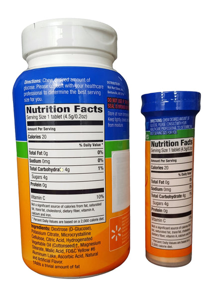 ReliOn Glucose – 50 Tablets with On-The-Go Tube (Orange) by Reli On