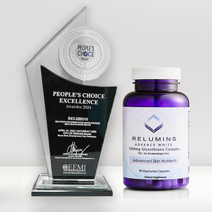 Relumins 1650mg L-Glutathione Complex with HA – 5 Bottles, Made in USA
