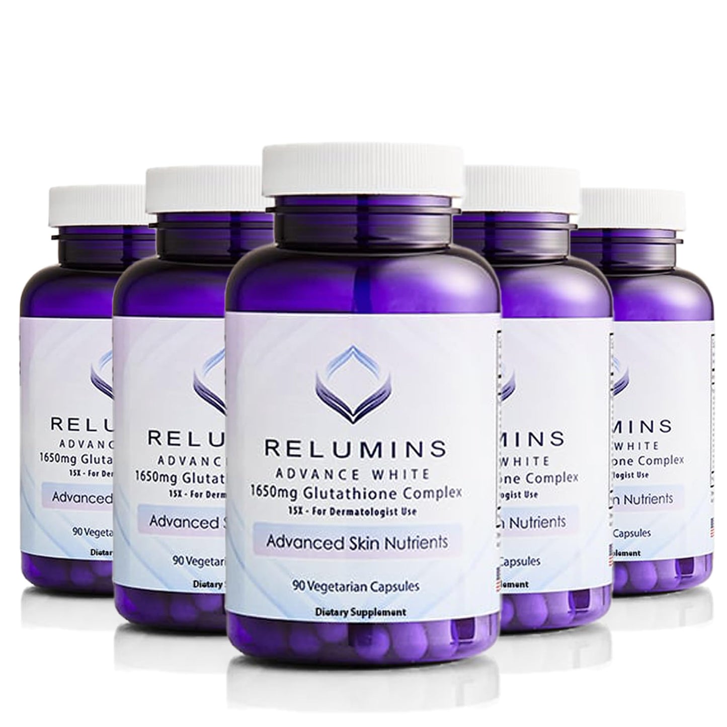 Relumins L-Glutathione Complex 1650mg – Antioxidant & Skin Health, Made in USA