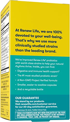 Renew Life Colon Care Probiotic Capsules – 80 Billion CFU, 12 Strains, Dairy/Gluten & Soy Free, 60 Count