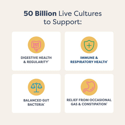 Renew Life Extra Care Probiotic – 50 Billion CFU, 12 Strains, 90 Caps | Gluten-Free, Dairy-Free, Soy-Free